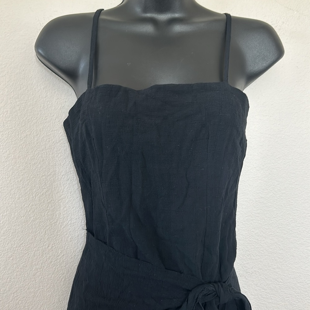 Princess Polly Forest Hunt Black Square Neck Tie Wrap Skirt Mini Dress - Picture 6 of 13